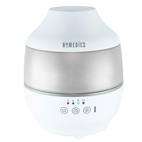 HoMedics Humidifiers for Rooms, Offices, Home, Nursery and Plants. Micro-Fine Cool Mist and 7 Night Light Colors & Essential Oil Replacement Pads - ARMH-110 Diffuser Compatible 10 Pack Humidifiers + Replacement Pads