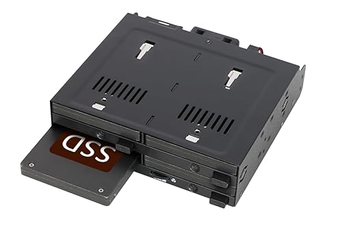 4X 2.5 SATA/SAS SSD/HDD Hot-Swap Docking Enclosure for 5.25 Bay - flexiDOCK MB014SP-B R1