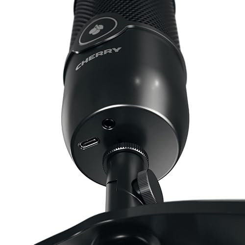 Cherry UM Series 3.0, 6.0 and 9.0 PRO RGB USB Microphone for PC, Mac, Gaming, Recording, Streaming, Podcasting, Studio and Computer Condenser. (UM 3.0 Black)