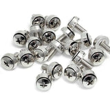 StarTech.com M6 x 12mm - Screws - 100 Pack - M6 Mounting Screws for Server Rack & Cabinet (CABSCREWSM62) 100-M6 Silver Mounting Screws Nuts