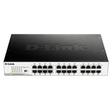 D-Link 24-Port Gigabit Unmanaged Desktop/Rackmount Switch, 3-pin DIP switch w/ real-time toggling (EEE), Flow Control, Port Isolation & Storm Control, Fanless, Metal (DGS-1024D)