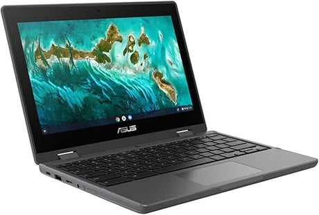 Asus Chromebook Flip CR1 CR1100FKA-YZ182T 11.6 Touchscreen Rugged Convertible 2 in 1 Chromebook - HD - Intel Celeron N5100-8 GB - 32 GB Flash Memory - Dark Gray - Intel Chip - 1366 x 768 - Chr