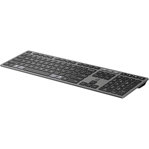 HP 725 Keyboard & Mouse - USB Type A Scissors Wireless Bluetooth/RF 2.40 GHz Keyboard - Nightfall Black - USB Type A Wireless Bluetooth/RF Mouse - Multi Surface - 4000 dpi - 5 Button - Scroll Whee
