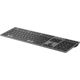 HP 725 Keyboard & Mouse - USB Type A Scissors Wireless Bluetooth/RF 2.40 GHz Keyboard - Nightfall Black - USB Type A Wireless Bluetooth/RF Mouse - Multi Surface - 4000 dpi - 5 Button - Scroll Whee