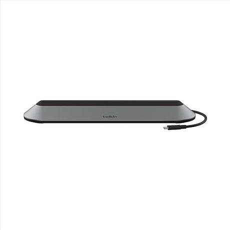 Belkin Connect 11-in-1 Universal USB-C Pro Dock w/ 3-Monitor Support, Silicon Motion Technology - Works with Mac, Windows, and Chromebook - 100W PD w/ 10Gbps Transfer Speeds & 2.5Gbps Ethernet - Grey