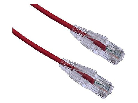 Axiom Bendnflex Ultra-Thin - Patch Cable - RJ-45 (M) to RJ-45 (M) - 5 ft - Utp - Cat 6 - Snagless - Red