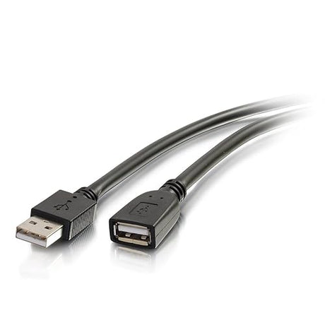 C2G USB Long Extension Cable, USB Cable, USB A to A Cable, Black, 32 Feet (9.75 Meters), Cables to Go 39011 Plenum USB A Male to A Female 32 Feet Black