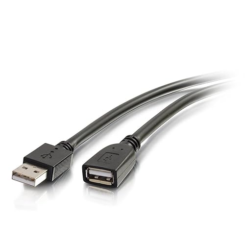 C2G USB Long Extension Cable, USB Cable, USB A to A Cable, Black, 32 Feet (9.75 Meters), Cables to Go 39011 Plenum USB A Male to A Female 32 Feet Black