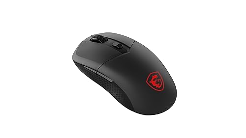 MSI Versa 300 W Gaming Mouse, 8000 DPI, 30M+ Clicks Kailh Switch, Optical Sensor, Ergonomic Ambitextrous Hand Design, RGB Light