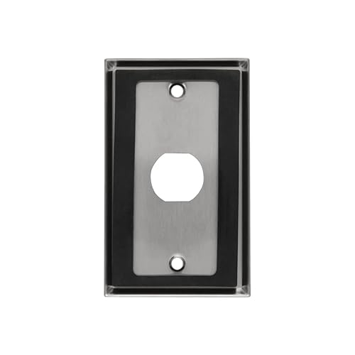 Tripp Lite RJ45 Bulkhead Wall Plate, 1 Cutout, Industrial, Metal - Stainless Steel, IP44, Single Gang, TAA (N206-FP01-IND)