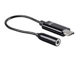 Monoprice 133044 USB-C to 3.5mm Audio Auxiliary Adapter - Black Ideal for Smartphones, Androids, LG, HTC