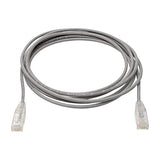 Tripp Lite Cat6 Gigabit Patch Cable Snagless UTP RJ45 Molded Slim Computer Cords, 15', Gray (N201-S15-GY)