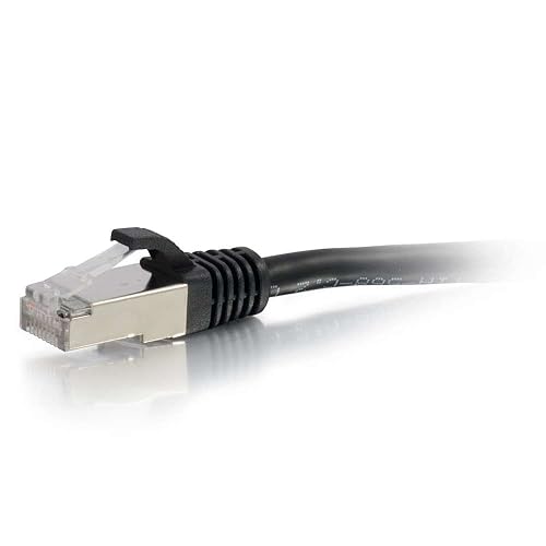 C2G 00814 Cat6 Cable - Snagless Shielded Ethernet Network Patch Cable, Black (7 Feet, 2.13 Meters) 7 Feet Black