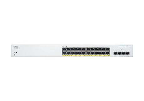 Cisco Systems Business CBS220-24P-4X Smart Switch | 24 Port GE | PoE | 4x10G SFP+ | 3-Year Limited Hardware Warranty (CBS220-24P-4X-NA) 24-port GE / PoE+ / 195W / 4 x 10G uplinks