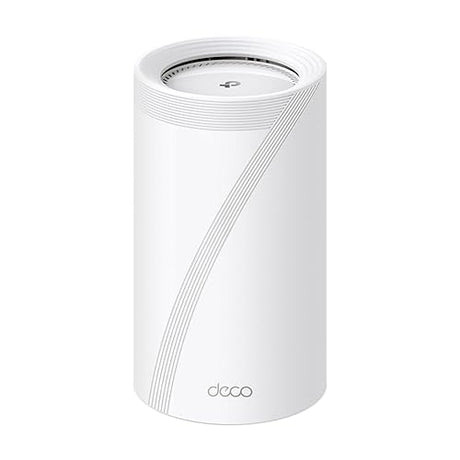 TP-Link Deco BE22000 Tri-Band WiFi 7 Mesh System (Deco BE85) - 12-Stream 22 Gbps, 2× 10G + 2× 2.5G Ports Wired Backhaul, 8× High-Gain Antennas, VPN, AI-Roaming, 4×4 MU-MIMO, HomeShield (1-Pack)