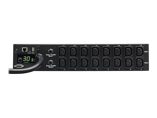 Tripp Lite PDUMH30HVNET PDU Switched 208V-240V 30A C13 16 Outlet L6-30P Horizontal 2URM