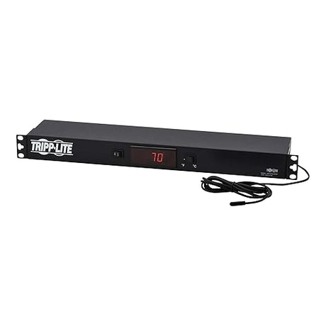 Tripp Lite Blanking Panel with Digital Temperature Sensor, 1U Rack Panel, Front Panel LCD for Network Racks (SR1UPNLTEMP)
