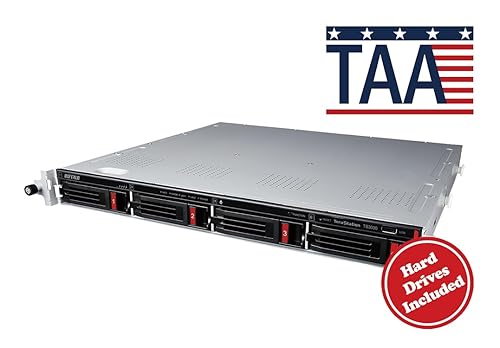 BUFFALO TeraStation 3430RN 4-Bay 8TB (2x4TB) Rackmount Small-Med Business NAS w/Hard Drives Included