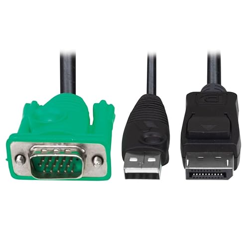 Tripp Lite VGA to DisplayPort & USB-A Adapter Cable Kit, Connects