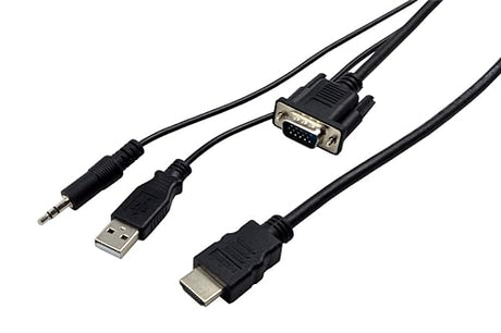 VisionTek VGA to HDMI Active Adapter w/ Audio, 5 Feet, Male to Male, for Computer, Desktop, Laptop, PC, Monitor, Projector, HDTV, and more (900824)
