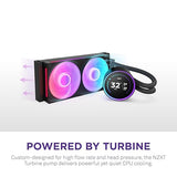 NZXT Kraken Elite 240 RGB 2024 - AIO CPU Liquid Cooler - 240mm Radiator - F240 RGB Core Fan - Customizable 2.72 IPS LCD - NZXT Turbine Pump - AMD® AM5, AM4 - Intel® LGA 1851/1700, 1200/115X - Black 240mm Radiator Kraken Elite 2024 RGB Black