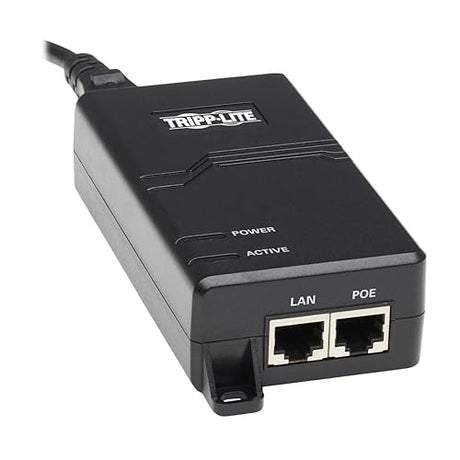 Tripp Lite 1-Port Gigabit PoE+ Midspan Active Injector 30W Power Over Ethernet, IEEE 802.3at/802.3af, International Plug Adapter for North America, EU, UK, Australia, 3-Year Warranty (NPOE-30W-1G-INT)