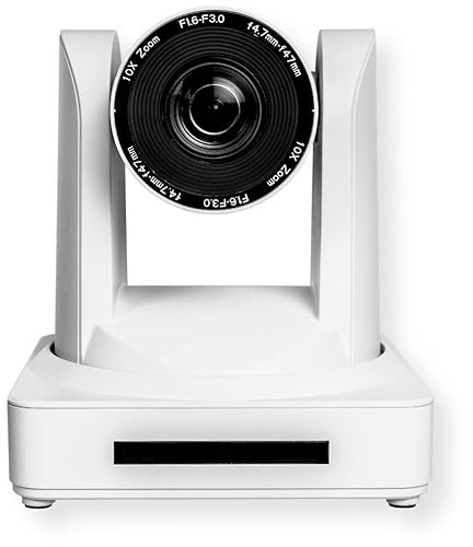Atlona at-HDVS-CAM-HDMI-WH PTZ Camera, White; HDMI Output; USB 2.0 Interface for Video; 1/2.8" CMOS Sensor; 10x Optical Zoom; Up to 255 Camera Presets Available; 1080p at 60 Hz; Auto Focus