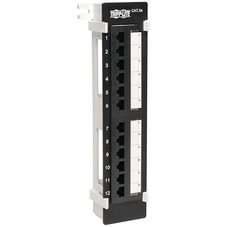 Tripp Lite N050-012 Cat5e Wall Mount Patch Panel 568B - 12 Port