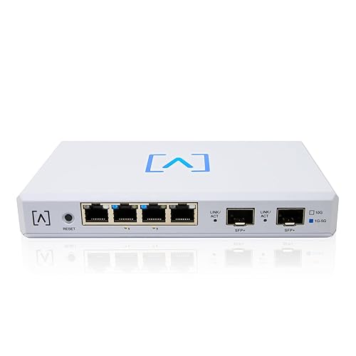 Alta Labs Route10 | 10 Gig Multi-WAN Router | High-Performance Qualcomm Quad-Core Hardware-Accelerated VPN Router | 2 10 Gbps SFP+ and 4 2.5 Gbps Ports | Real-Time Stats | Load Balancing | 40W PoE+