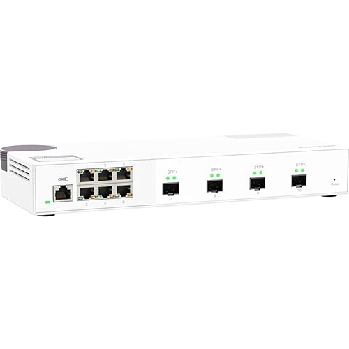 QNAP QSW-M2106-4S-US 10-Port 10GbE & 2.5GbE 10GbE and 2.5GbE Layer 2 Web Managed Switch for SMB Network Deployment