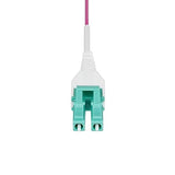 StarTech.com 10m (33ft) LC to LC (UPC) OM4 Multimode Fiber Optic Cable, Erika Violet, 50/125, 40G/100G, Uniboot Fiber Jumper Cord, OFNR Riser Rated