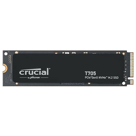 New 2024 Crucial T705 4TB PCIe Gen5 NVMe M.2 SSD - Up to 14,100 MB/s - Game Ready - Internal Solid State Drive (PC) - +1mo Adobe CC - CT4000T705SSD3 4TB T705