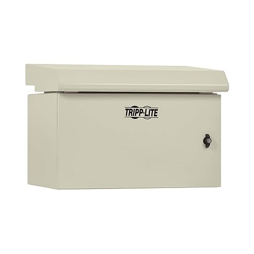 Tripp Lite 6U Locking Industrial Wallmount NEMA 3R Protection Server Rack Enclosure, 16.5 inches Deep, Heavy Duty Metal Construction, Built-in Internal Fans, Gray, 5-Year Warranty (SRN3RG6U)