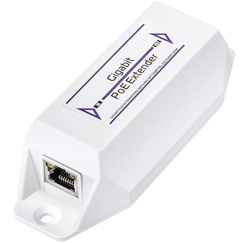 Miracles PoE10 Gigabit PoE+ Extender, 1 Port 10/100/1000 Mbps, PoE Amplifier, Repeater, Wall Mount, Daisy Chain, Corresponds to IEEE 802.3at / 802.3af, Plug and Play