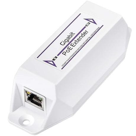 Miracles PoE10 Gigabit PoE+ Extender, 1 Port 10/100/1000 Mbps, PoE Amplifier, Repeater, Wall Mount, Daisy Chain, Corresponds to IEEE 802.3at / 802.3af, Plug and Play