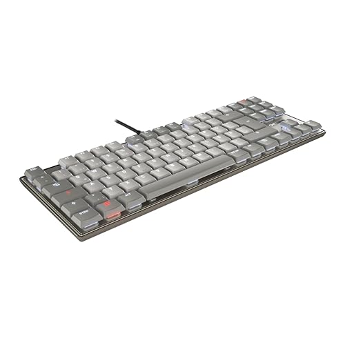 Cherry KC 500 MX LP Mechanical Low Profile Keyboard | Slim Design | White Lighting | PBT Key caps New MX LP 2.0 Switches (Gray, TKL)