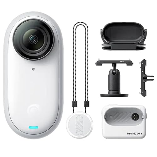 Insta360 GO 3 Action Camera, White - 64GB with Sport Kit