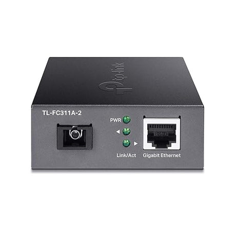 TP-Link TL-FC311A-2 | Gigabit WDM SFP to RJ45 Fiber Media Converter | Fiber to Ethernet Converter | 10/100/1000Mbps RJ45 Port to 1000Base-LX Single-Mode Fiber