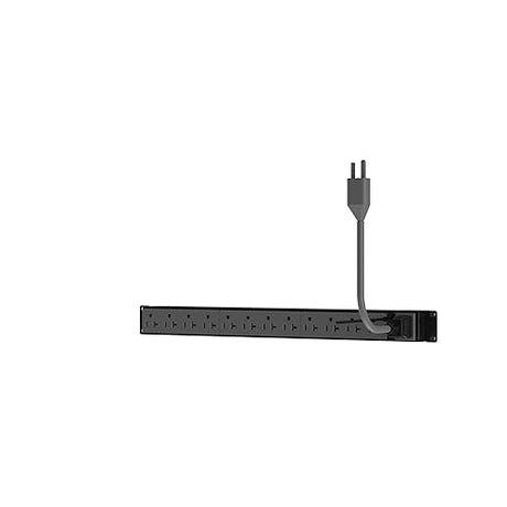 Panduit PC14C13GY10 Power Cord, IEC C14 to IEC C13, 10 Amp, 250 VAC, 10', Gray (12) 5-20R Receptacles 15A, 120V Single Phase