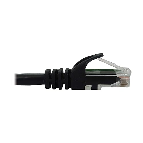 Tripp Lite Cat6a 10G Ethernet Cable, Snagless Molded UTP Network Patch Cable (RJ45 M/M), Black, 1 Foot / 0.3 Meters, Manufacturer's Warranty (N261-001-BK)