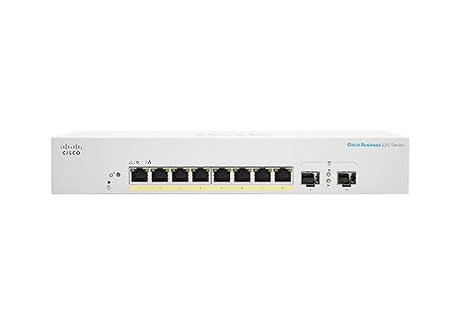 Cisco Systems Business CBS220-8P-E-2G Smart Switch | 8 Port GE | PoE | 2x1G SFP | 3-Year Limited Hardware Warranty (CBS220-8P-E-2G-NA) 8-port GE / PoE+ / 65W / 2 x GE Uplinks / External Power Supply