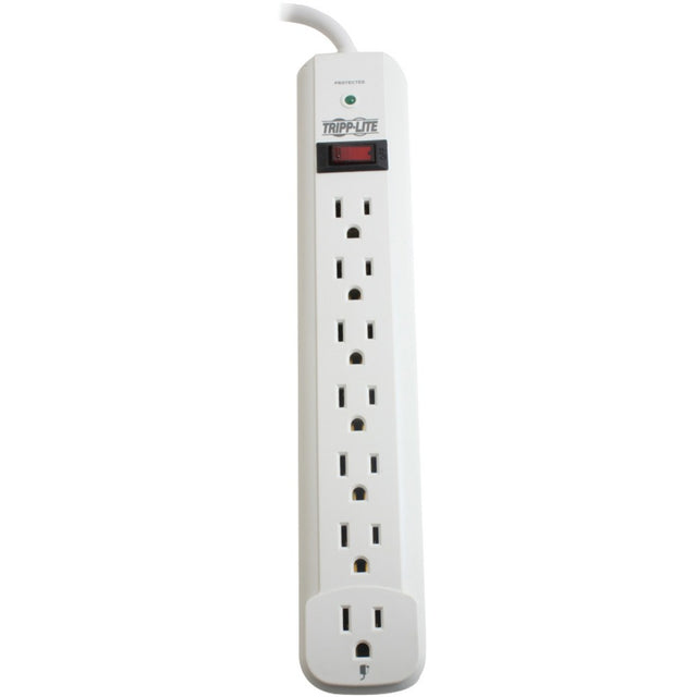 Tripp Lite Protect It! Surge Protector, 7 Outlets, 25 Ft Cord, 1080 Joules, Light Gray