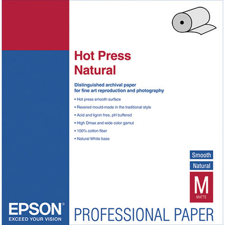 Epson 44x50 Hot Press Natural Smooth Matte Paper - Roll