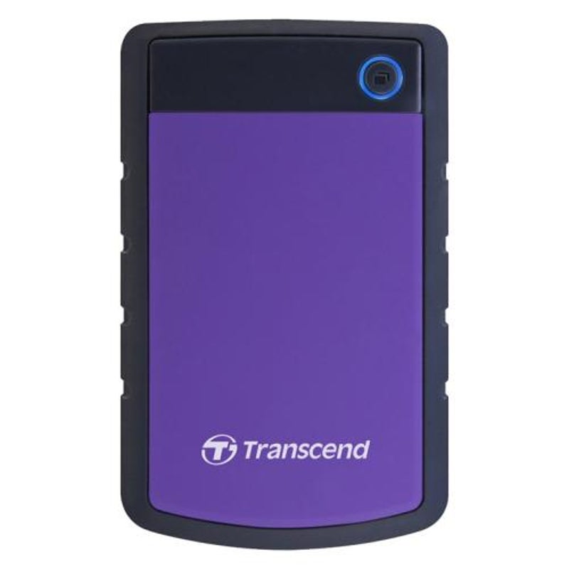 Transcend StoreJet 25H3P External 1 TB USB 3.0 Hard Disk Drive - Black/purple