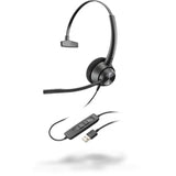 Plantronics POLY EncorePro 310 Headset Wired Head-band Office/Call Center USB Type-A Black