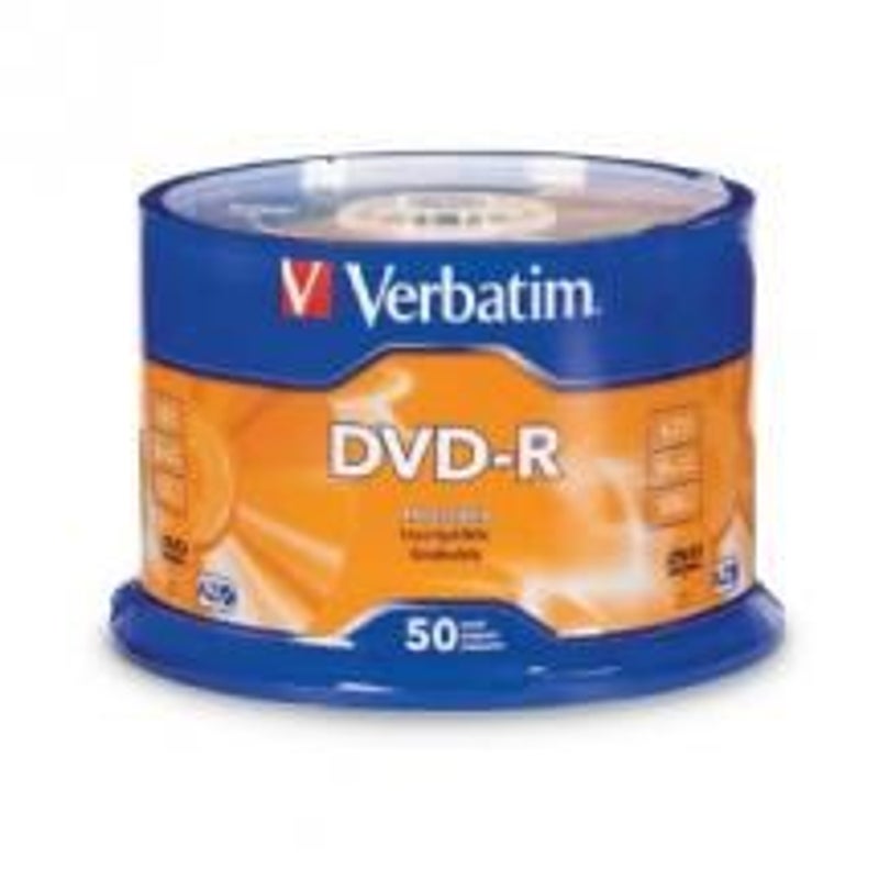 Verbatim Corporation 95211 50Pk Dvd-R 16X 4.7Gb White Thermal Hub Printable