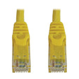 Tripp Lite Cat6a 10G Ethernet Cable, Snagless Molded UTP Network Patch Cable (RJ45 M/M), Yellow, 3 Feet / 0.9 Meters, Manufacturer's Warranty (N261-003-YW)