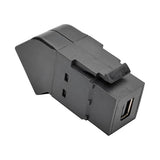 Tripp Lite Mini DisplayPort to DisplayPort Keystone/Panel Mount Angled Adapter (F/F), All-in-One, MDP to DP, Black (P169-000-KPA-BK) Angled Keystone/Panel Mount