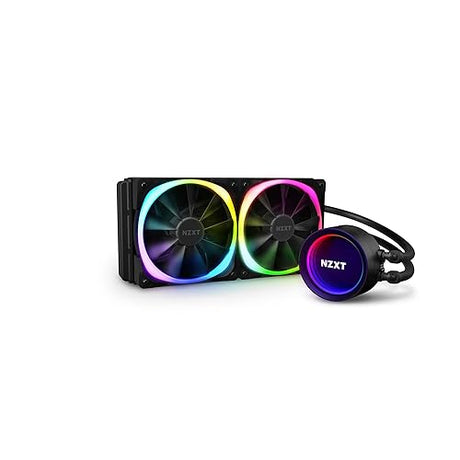 NZXT Kraken X53 RGB 240mm - RL-KRX53-R1 - AIO RGB CPU Liquid Cooler - Rotating Infinity Mirror Design - Improved Pump - Powered by CAM V4 - RGB Connector - AER RGB V2 120mm Radiator Fans (2 Included) X53 RGB 240mm Kraken X Gen 3