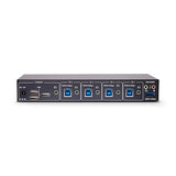 StarTech.com 4-Port KM Switch with Mouse Roaming, USB 3.0 Switcher, Keyboard/Mouse Sharing, 3.5mm/USB Audio, TAA Compliant